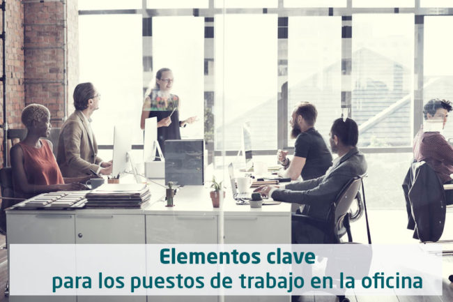 elementos puestos trabajo oficina