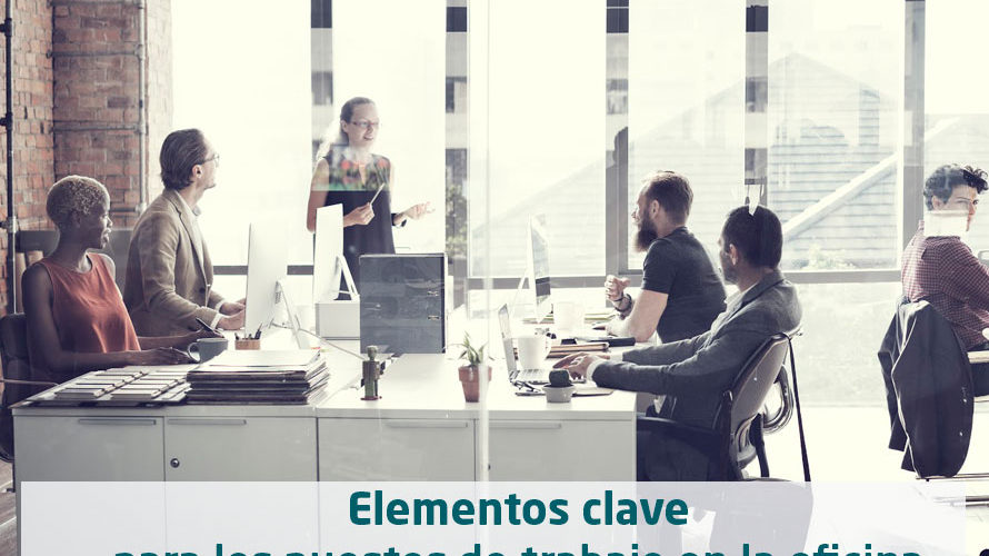 elementos puestos trabajo oficina