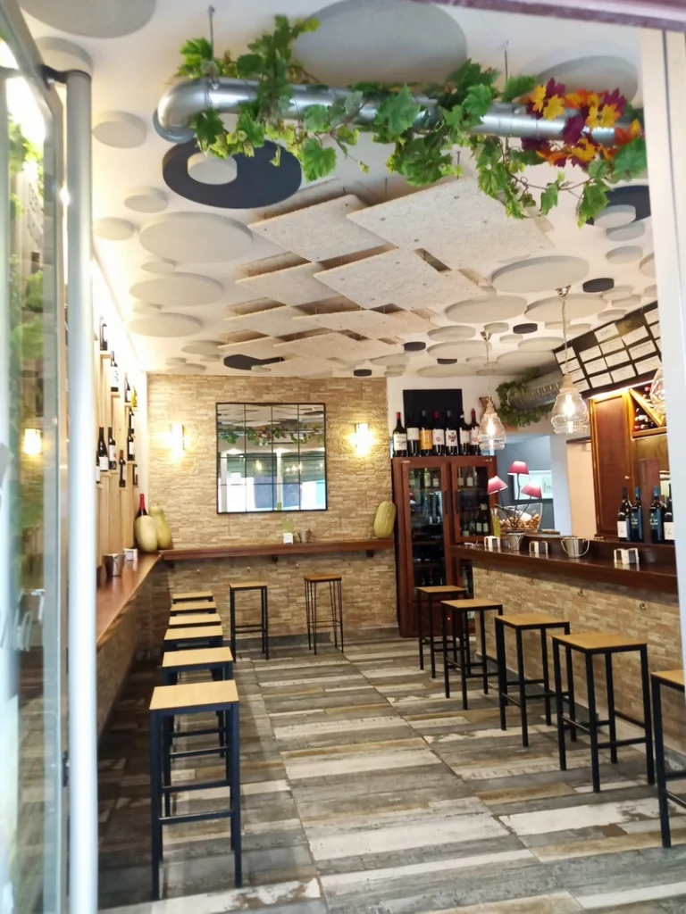 restaurante paneles acústicos - reverberación decoración